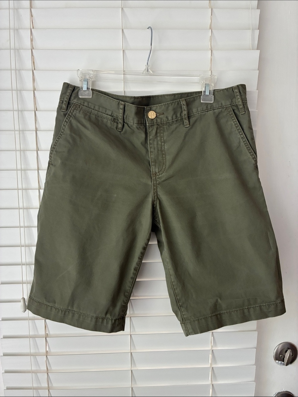 Tory Burch Bermuda Shorts Khaki Green Chino SZ 30